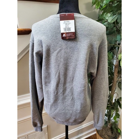 Russell Women's Solid Gray Polyester Long Sleeve Round Neck Pullover Sweater S - Picture 7 of 11